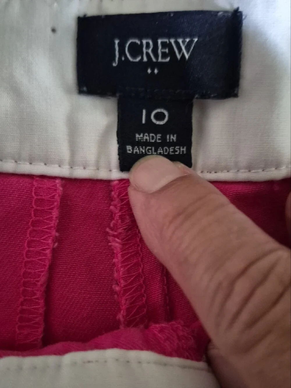 J. Crew Bright Pink Cotton Tailored Chino Shorts Womens 10 Preppy Vacation